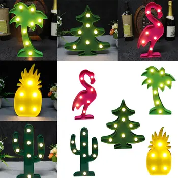 3D Led Flamingo Lumina de Noapte Cactus LED Lămpi de Masă Romantică Wireless Lampă de Perete copii Copii Cadou Decor Acasă