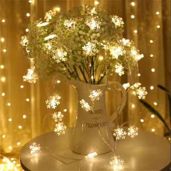 Fulg de nea 4M 20Led Șir Lumina Iarna Cadou Fairy Lantern Vacanță Nunta Petrecere de Crăciun, de Anul Nou Decor de Dragoste Copil