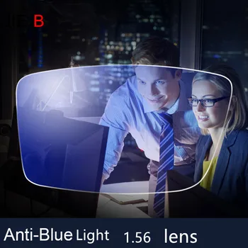 JIE.B anti-albastru 1.56 baza de prescriptie medicala ochelari lentile miopie de ochelari de citit, calculator, ochelari de protecție anti-radiatii