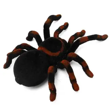 RC Spider strălucirea Ochilor Halloween Simulare Înfricoșător de Pluș Înfiorător Tarantula Control de la Distanță Complicat Gândac Moale Glumă Șopârlă Copil Jucărie