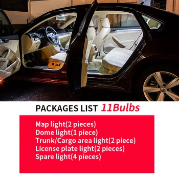 11pcs Canbus LED-uri Albe Becuri Pachet de Interior Kit Pentru Perioada 2003-2008 Dodge Ram 1500 2500 3500 12V Harta Cupola Lămpii numărului de Înmatriculare