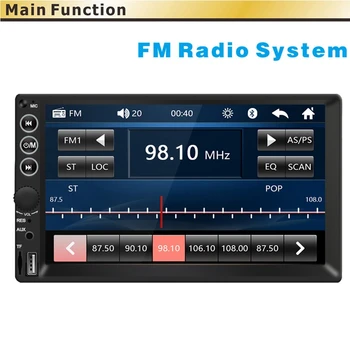 Radio auto 7inch HD MP5 Player Apăsați Sn Display Digital Bluetooth Multimedia Auto Backup Monitor USB 2Din Auto Radio