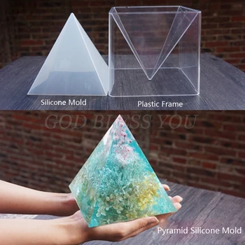 Super Mari DIY Piramida Rășină Mucegai Set Mare de Silicon Piramidă 3D Matrite Bijuterii de Luare a Mucegai Instrumente Decor Acasă 15cm/5.9