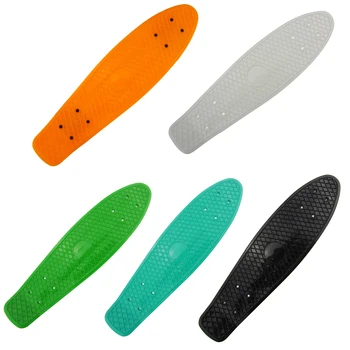 22.5 X 6 Inch Skateboard Plastic Pește Banana Bord Patinaj Punți pentru Sport în aer liber Pește Bord Non-Alunecare de Punte