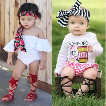 2019 Nou-născut Fetița din Piele PU de Înaltă Bandaj Sandale de Vara Carucior Pantofi