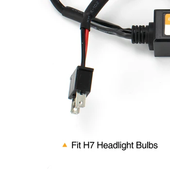 2X H7 Anti Flicker LED-uri Canbus Rezistor de Sarcină de Avertizare este asta Decodor Lumina Lămpii Cablaj Adaptor Pentru Ford, Skoda, VW Golf Passat