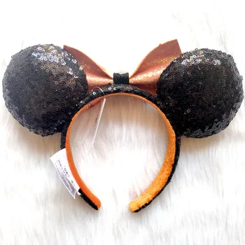 Disney De Halloween Mickey Mouse-Cordeluta Disneyland Minnie Ureche Portocaliu Paiete Pălării Copii, Băiat, Fată, Jucărie Partidul Decor Cadou