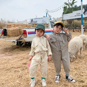 Copii dintr-O Bucata Costum 2020 Primăvară Noul Model pentru Copii Salopeta pentru Baieti si Fete coreene Liber dintr-O Bucata Haine