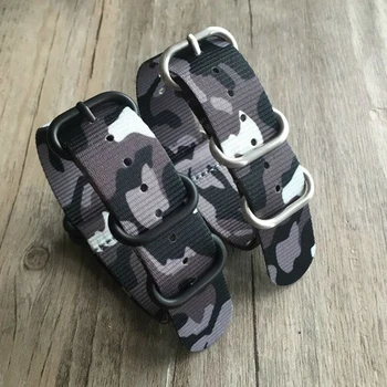 New Camouflage Nylon Watchbands NATO Curea 18MM 20MM 22MM 24MM,Sport Camuflaj Nylon Curea de Ceas, Bărbați și Femei Bratara