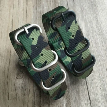 New Camouflage Nylon Watchbands NATO Curea 18MM 20MM 22MM 24MM,Sport Camuflaj Nylon Curea de Ceas, Bărbați și Femei Bratara
