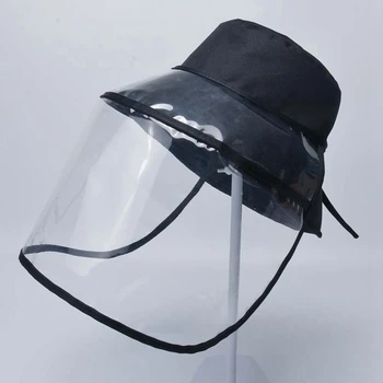 Transparent Vizual Casca de Protecție, Pălării de Siguranță pentru Adulți Vizor Capac de Praf mondkapjes Detașabil Pălărie Panama Acopere Fata Scut
