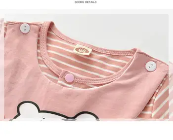 Copil nou-născut haine pentru fete de Vara Copii Băiat Romper bumbac roz Haine de Fata 6-18m maneci scurte Animale Copii Costum Salopeta