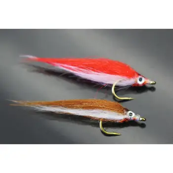 Tigofly 12 buc Maro-Portocaliu-Rosu Polar se Prăjește Încet Salmon Steelhead Trout Minnow Zbura de Pescuit Atrage Muștele Zboară Set-Dimensiune #8