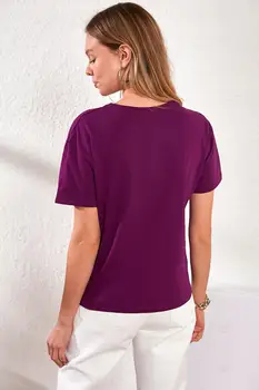 Trendyol Imprimate, Semi-Montate Tricotate T-Shirt TWOSS20TS0804