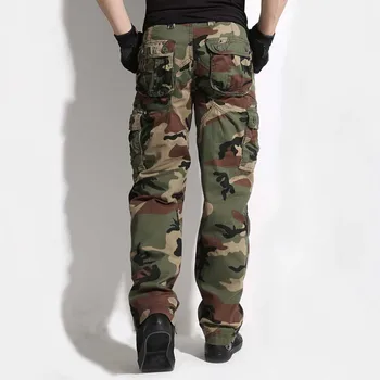 Armata Militară Pantaloni De Marfă Om Buzunare Pantaloni Largi Largi De Camuflaj Plus Dimensiune Pantaloni Bărbați Îmbrăcăminte