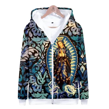 Our Lady Of Guadalupe Fecioara Maria Catolică Mexic Calitate de Top Casual hanorace barbati toamna hanorac cu glugă harajuku Jacheta haine