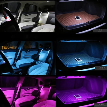 13pcs Fastoon Interior Lumina T10 Erori cu LED-uri Pentru Hyundai Santa Fe 2007-2012 Mașină Harta Dom Portbagaj Lampa plăcuței de Înmatriculare Lumini