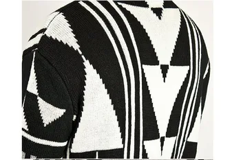 Noi 2020 Toamna iarna lungi Casual stil hip hop street pulover barbati alb-negru și gri culoare de potrivire cardigan pulover haina