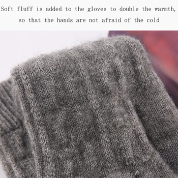 Tricotate Mănuși De Deget Plin Iarna Cald Îngroșa Mănuși Touch Screen Unisex În Aer Liber Elastice Degete Jumătate Degetul Mănuși
