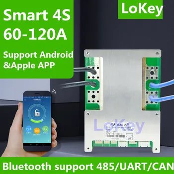 Inteligente BMS 4S 12V 60A 80A 100A 120A baterii Lifepo4 balance board BMS cu Bluetooth App și comunicare UART BMS