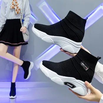 Femei Adidași Pantofi Casual Plat Platforma Adidasi Femei 2020 Moda Confortabil Aer Ochiurilor De Plasă De Vulcanizat Pantofi De Mers Pe Jos Pantofi De Funcționare