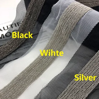 6-22row Negru/alb/argint lanț de Cupru dantelă asieta haine DIY manual pantaloni tricou saci de pânză accesoriu decorativ X472