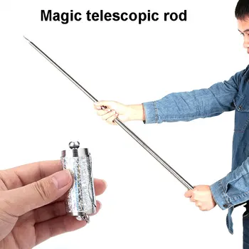 Magic mici Retractabil Rod Practica Model Adult Metal Argintiu 1.5 m Cool Distractiv Interesant Magic Stick Telescopic