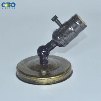 Vintage Lampa de Bază Edison E27 Cu intrerupator Bronz Lampă de Perete Ceilling Lightlight DIY 110mm Baza AC 110-240V