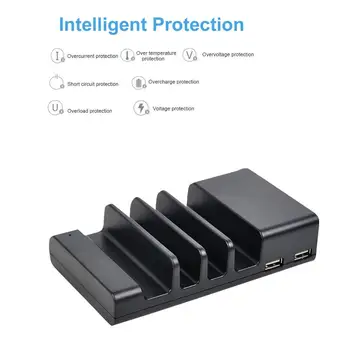 Stație de încărcare,4 porturi Multiple USB Încărcător Stație de Încărcare de Andocare Desktop Organizator & Telefon Mobil Stație de Andocare pentru smartphone