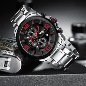 NIBOSI Relogio Masculino Bărbați Ceasuri Cronograf rezistent la apa de Sus Brand de Lux Cuarț Ceas Barbati Casual din Piele Ceas Sport