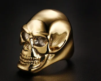 Moda de Mare de Aur Culoare Inel barbatesc din Otel Inox 316 Skull Rock Inele de en-Gros Inele pentru Bărbați Bijuterii