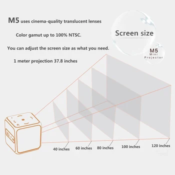 ByJoTeCH M5 Mini proiector Android Dual band wireless WIFI ecranul de sincronizare Bluetooth 1080P home cinema baterie proyector