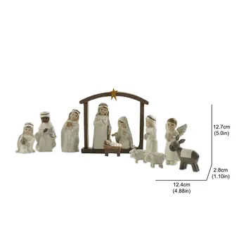 Hristos Nașterea lui Isus Ornament Cadouri Scena Nașterii Rasina de Artizanat Încântătoare costum adevărata semnificație religioasă în condiții de Siguranță și durabile cadou