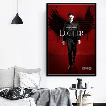 Lucifer Fierbinte Serial Tv Show Postere Și De Imprimare Panza Pictura Pe Perete Imagini Pentru Living Clasic De Decorare Decor Acasă Cuadros