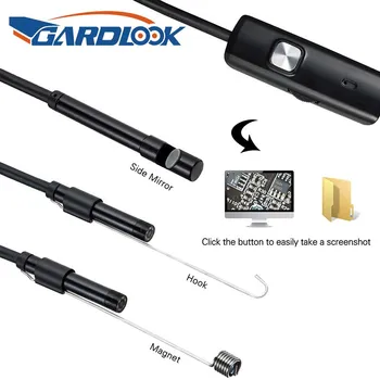 Camera endoscop 7mm Flexibile hidroizolante IP67 6 Reglabil Led-uri de Inspecție Borescope Camera Micro USB OTG Tip C pentru Android pe PC