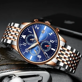 Ceasuri barbati NIBOSI Top Brand de Lux Cronograf Sport Cuarț Ceas Masculin Casual, de Oțel rezistent la apă Ceas Relogio Masculino