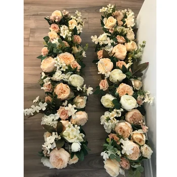 100cm Artificiale Flori Hortensie Crescut Drum Duce Flori Rând pentru Nunta Aranjament de Perete de Fundal de Decor
