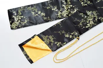 Frumos, Moale Și Delicat De Mătase Sabia Sac De Montaj Pentru Japoneză Samurai Sabie Katana Negru, Prune, Floare De Sabie Sac