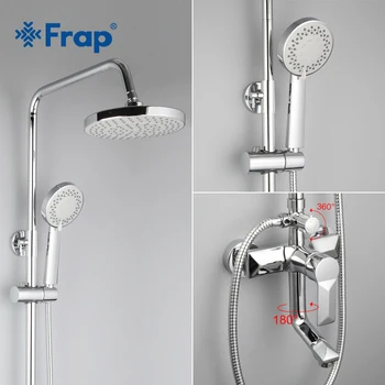 FRAP Duș robinete nou baie duș baie mixer robinet de duș robinete cu duș cu efect de ploaie set de cap de robinet cascada robinetărie