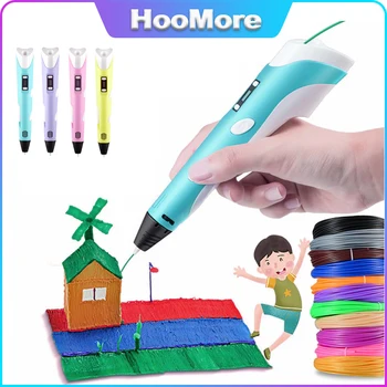 Fierbinte 3D Pen Ecran cu LED-uri DIY Imprimare 3D Pen Filament PLA Creative Jucarie Cadou Pentru Copii de Design Desen 3D Printer Stilou Desen Stift