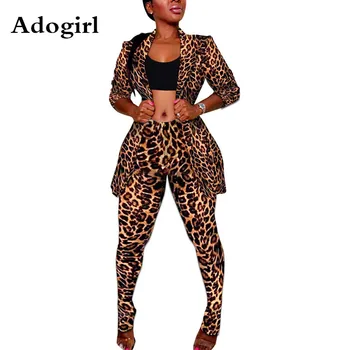 Costume pentru femei Plus Dimensiune Camo Leopard Set de Două Piese Femeile Rave Festivalul Top +Pantaloni 2 Piese de Potrivire Seturi Sexy de Ziua Tinutele de Club
