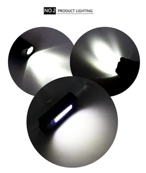 YUNMAI Nou-3W COB LED Lumina de Lucru Cu Cârlig Magnet USB Reîncărcabilă Lampă de Inspecție Magnetic Cort de Camping lanterna Lanterna