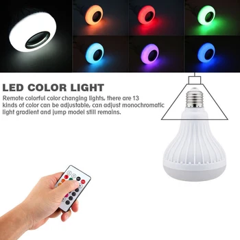 E27 Inteligent fără Fir Bluetooth Boxe Muzica de Joc LED RGB Muzica Bec Colorat Estompat Bec LED 12W Lampada Pentru Vacanta de Lumină