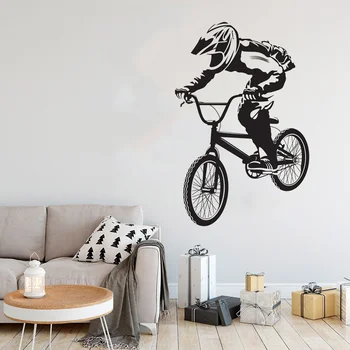 Bicicleta BMX Biciclete Băieții de perete de vinil autocolant Decal Dormitor Art Decor Acasă living Fundal de perete decor mural