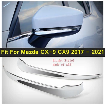 Lapetus Usi Cromate Oglinda Retrovizoare Bandă de Protecție a Acoperi Trim Fit Pentru Mazda CX-9 CX9 2017 - 2021 Kit Exterior