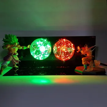 Dragon Ball Z Goku VS Broly Scena Anime Dragon Ball Super-Figurina Jucarie Figurine DBZ Super-Saiyan Lumină Led-uri