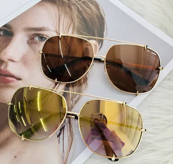 2020 Epocă Supradimensionate Pilot ochelari de Soare Femei UV400 Moda Nit de Brand Designer de Mare Cadru Ochelari de Soare Pentru Femei Bărbați Ochelari