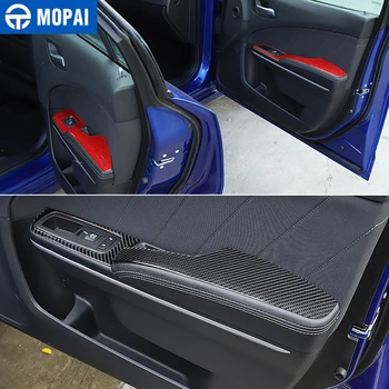 MOPAI Fibra de Carbon pentru Încărcător+ Masina Mânerului Interior al Portierei Decor Acoperi Autocolante pentru Dodge Charger+ Accesorii de Interior