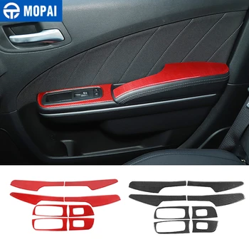 MOPAI Fibra de Carbon pentru Încărcător+ Masina Mânerului Interior al Portierei Decor Acoperi Autocolante pentru Dodge Charger+ Accesorii de Interior