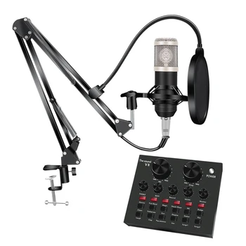 8Pcs/set Bm 800 Microfon Kit Pentru Calculator 7 Culori Cu V8 placa de Sunet Professionnel Microfone Studio Microfono Condensador